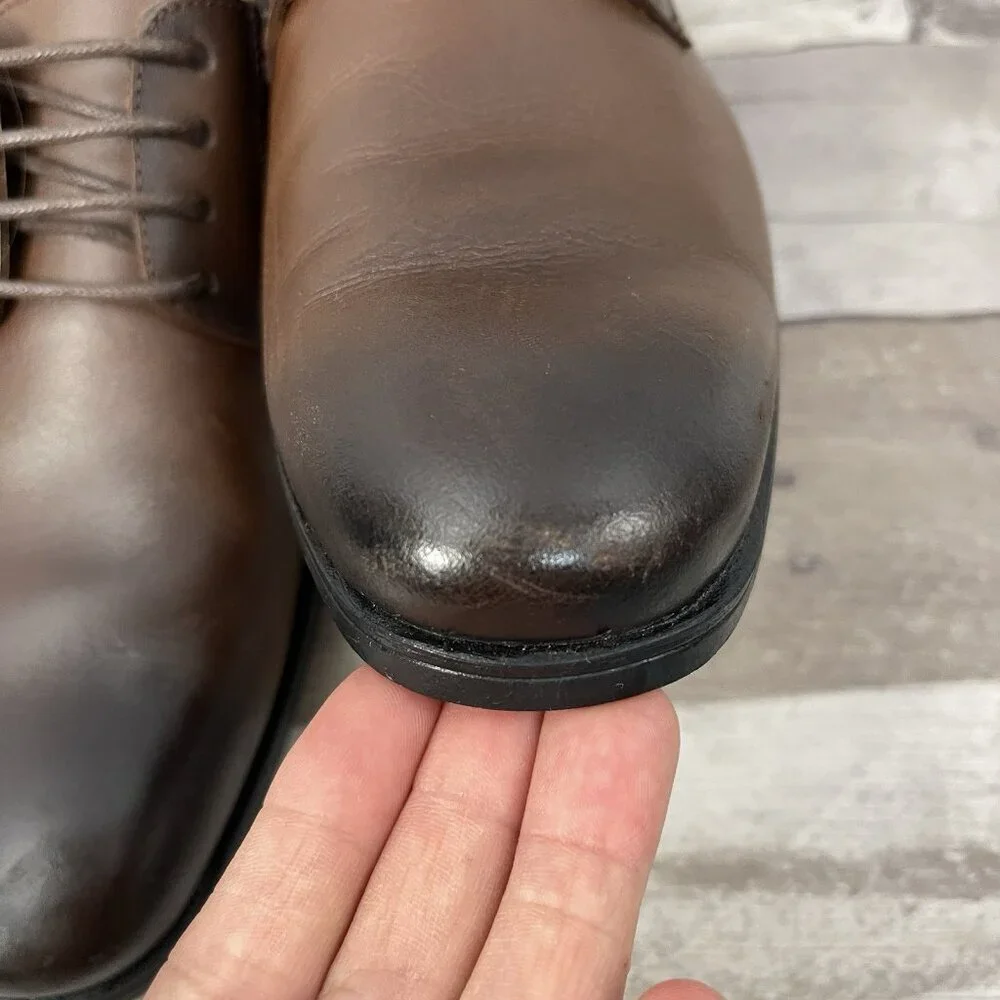 Giorgio Brutini Le‎ Glove Size 8 Brown Leather Oxford Dress Shoes Lace Up
